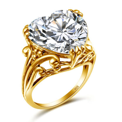 Damen-Ring aus 925-Silber mit Herzform und Mystic-Topas Regenbogenfarben für Alltag und festliche Anlässe