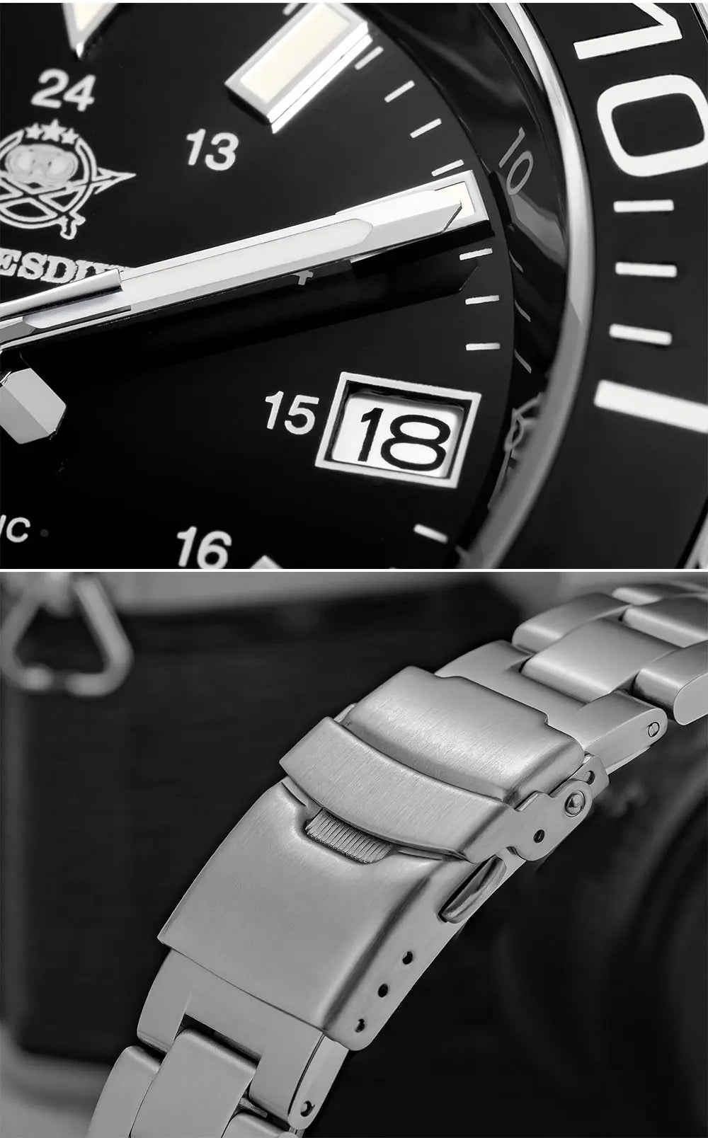 Herren-Taucheruhr mit Keramikluenette und 8215-Automatikwerk