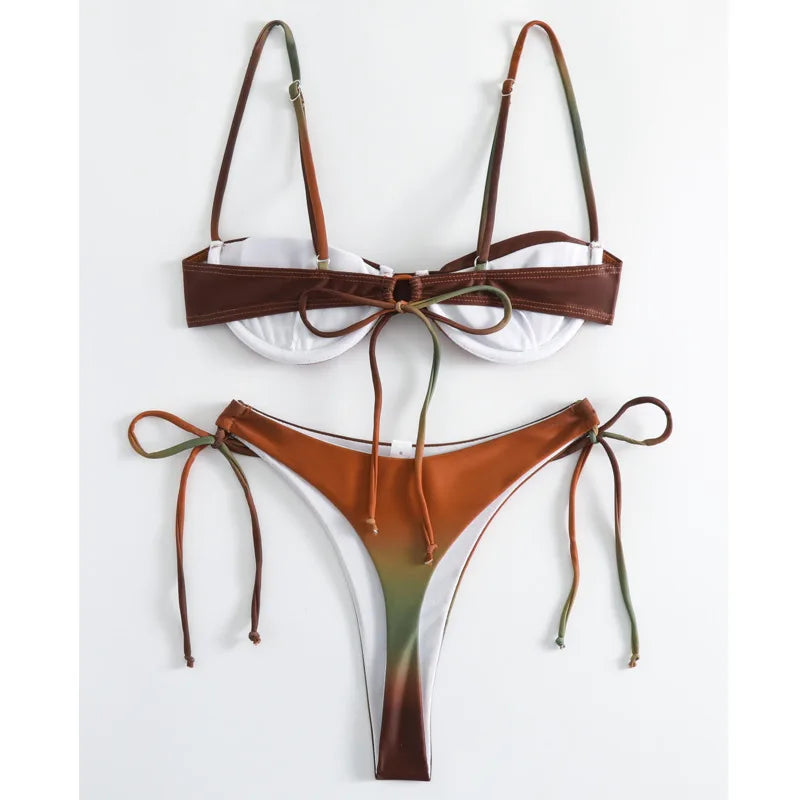 Sexy Push-Up Bikini-Set für Damen – Brasilianischer Stil, ideal für Strand und Pool