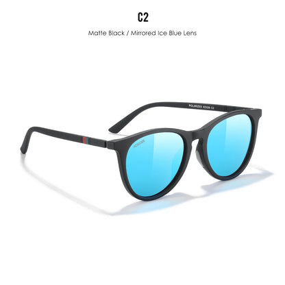 Damen-Sonnenbrille oval Vintage polarisiert Metallscharnier elegant