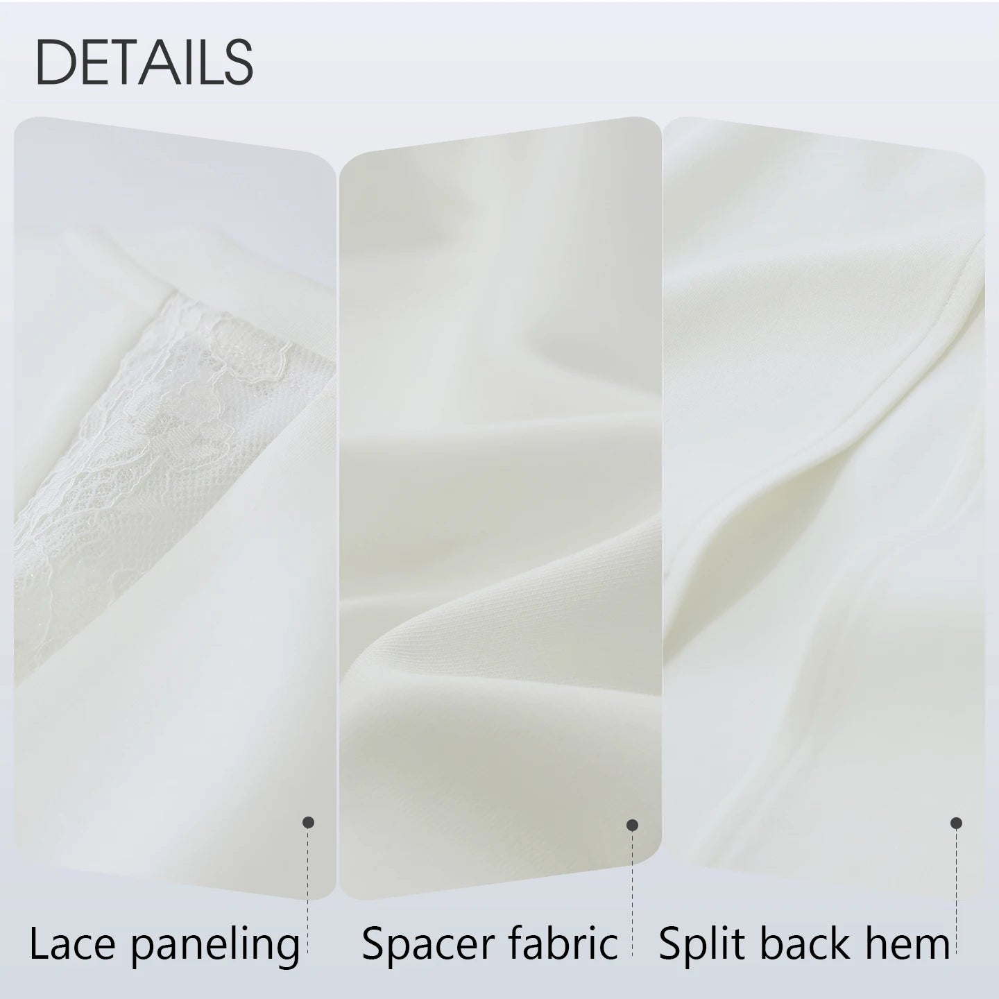 Elegantes Damen Midikleid Aus Leichtem Jersey Mit Spitze Und Schlitz