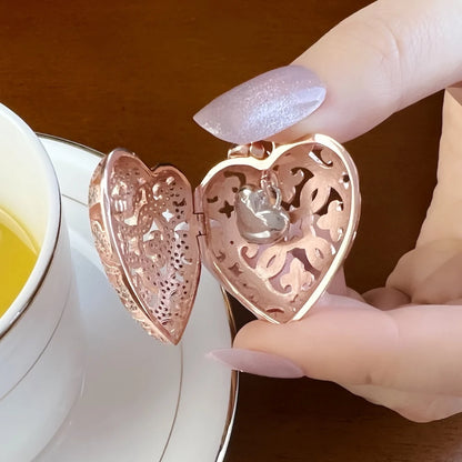 Damen-Charm-Anhänger Herz-Medaillon Glamour aus Sterlingsilber