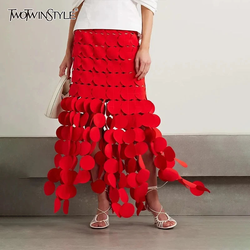 Elegantes Damen-Kleid mit Diamantmuster, Reverskragen und langen Ärmeln – figurbetontes Patchwork-Design mit doppelreihiger Knopfleiste.
