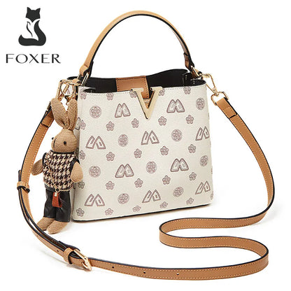 Damen Handtasche im Retro-Stil mit kleinem Bucket Bag