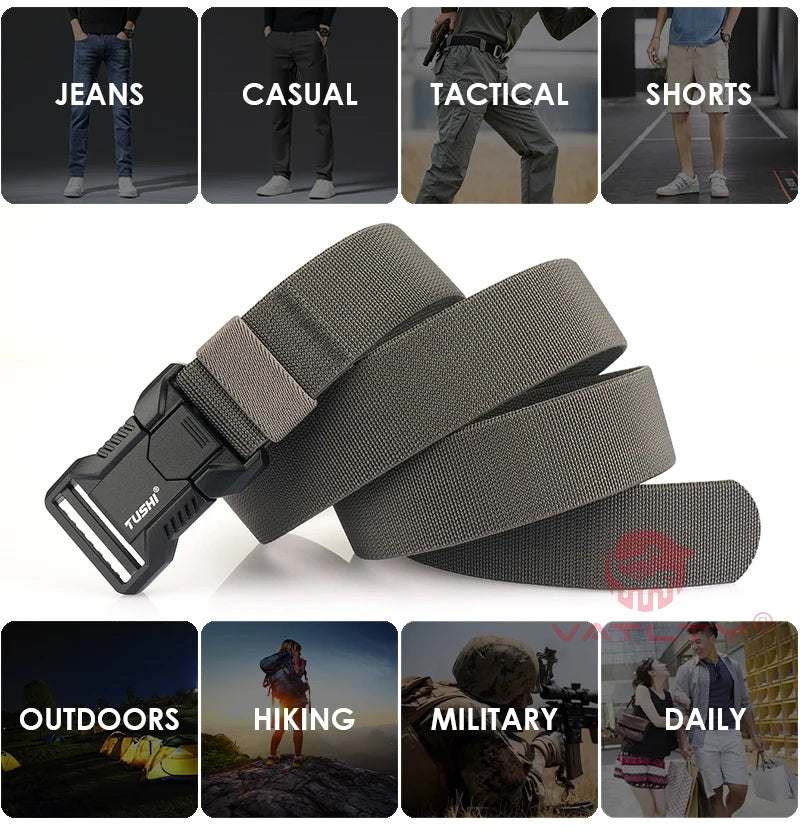 Unisex-Gürtel Outdoor Mit Aluminium-Schnalle Und Schnellverschluss Für Jeans Und Freizeit