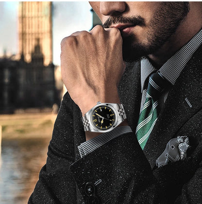 Herren-Automatikuhr mit Jubilee-Armband und Kalenderanzeige