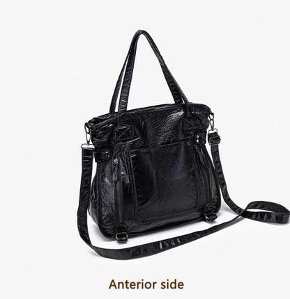 Damen-Handtasche aus weichem Leder mit Mehrfachfächern Große Umhängetasche mit Top-Griff