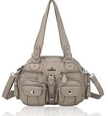 Damen-Handtasche Vintage Satchel Top-Handle aus PU-Leder Mit Innenfach und Ideale Geschenkidee