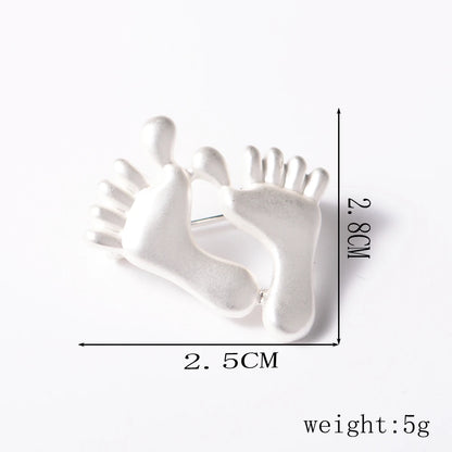 Brosche Füße Form Niedlich Kinder Schal Hut Neujahr Geschenk Damen