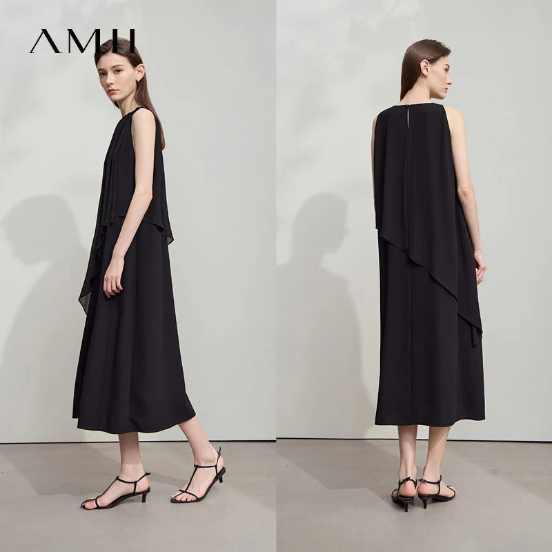 Minimalistisches Leicht Fließendes Abendkleid Für Damen Sommer