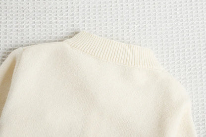 Mädchen Pullover Set mit Patchwork und Tutu Rock für Kinderoutfit 2PCS