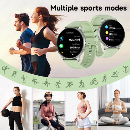 LIGE 2025, neue Smartwatch, 1,39-Zoll-HD-Display, Antwort auf Anruf, Nachricht, Vorschau, Sport, DIY-Zifferblatt, Musik-Smartwatch für Männer und Frauen