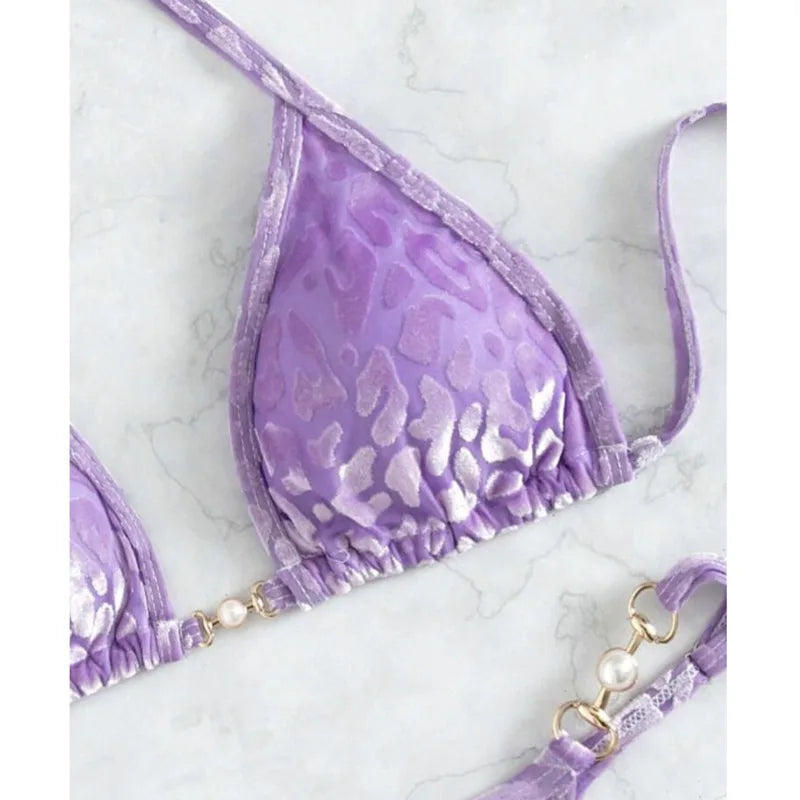 Blumiger, sexy Bikini-Set für Damen – ideal für Strand und Pool