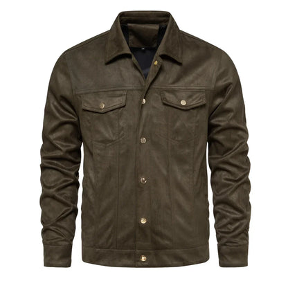 Herbst Winter Wildleder Lederjacke