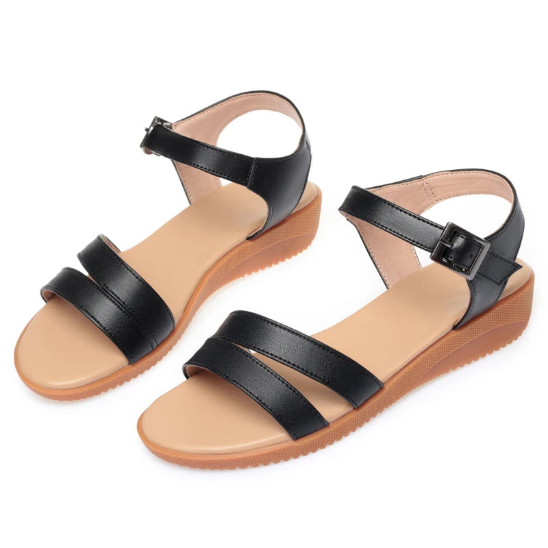 Damen Keil Sandalen Rutschfest Große Größen 41-43