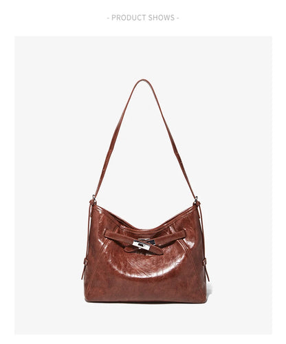 Damen-Hobo-Tasche aus PU-Leder mit Großem Stauraum für Alltag und Freizeit Geeignet als City-Tasche