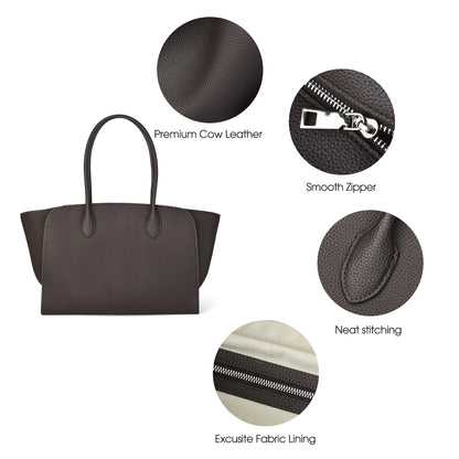 Rindleder Damen-Tasche | Großes Fassungsvermögen