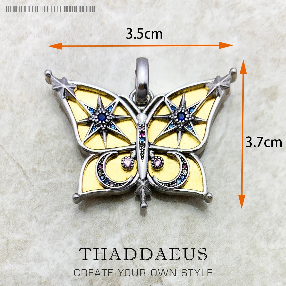 Damen-Charm-Anhänger Amulett magisch Natur Elemente aus Sterlingsilber