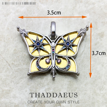 Damen-Charm-Anhänger Amulett magisch Natur Elemente aus Sterlingsilber