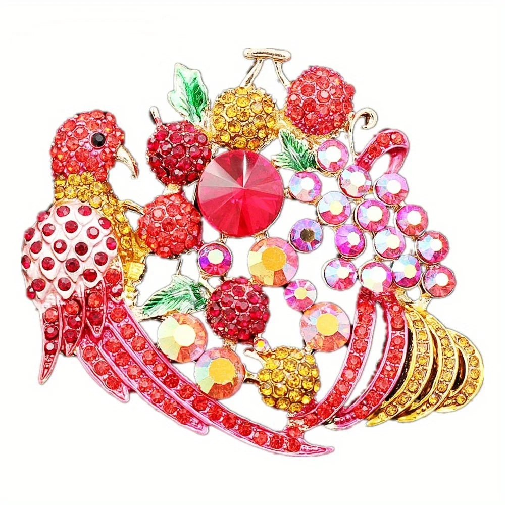 Brosche Vogel Kristall Strass Luxus Klassisch Party Mantel Damen