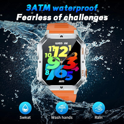LIGE 2,01 "Ultra Smart Uhr Männer 1000 mAh Batterie Taschenlampe 100 + Sport Herzfrequenz Bluetooth Anruf Smartwatch Für IOS android Neue
