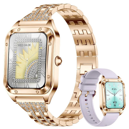 Damen Smartwatch mit 1,57 Zoll Full Touch Screen und Gesundheits-Tracker