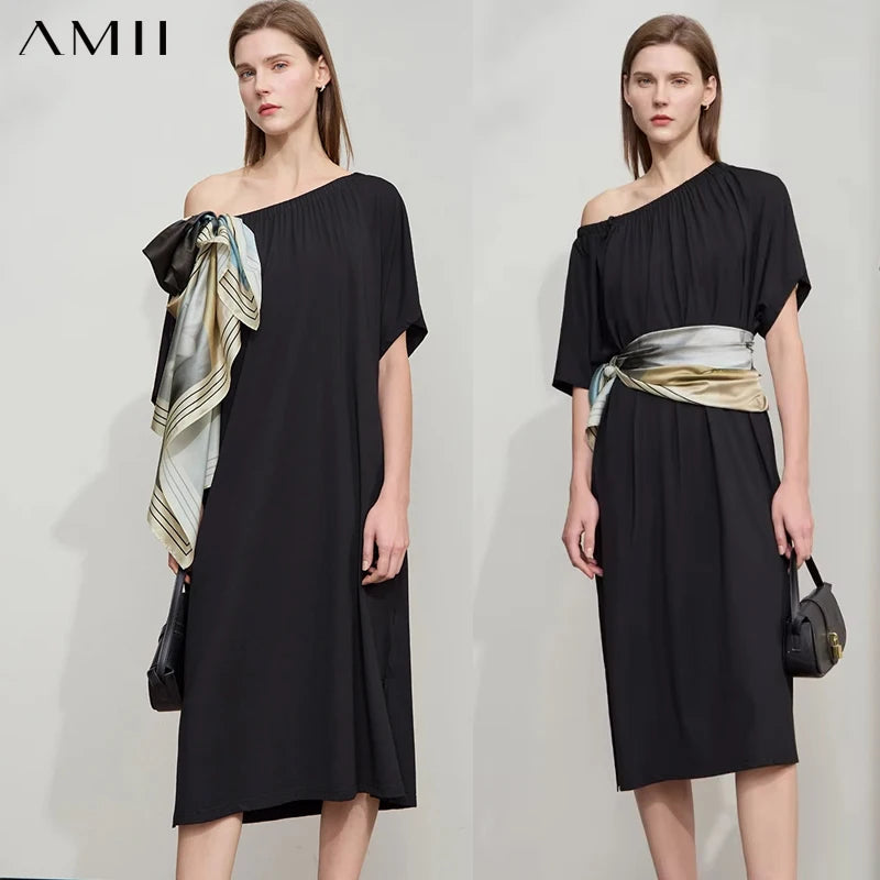 Stilvolles Frauen Freizeitkleid Mit Bequemer Passform Und Sommerdruck