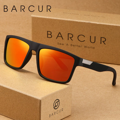 Sonnenbrille quadratisch Business minimalistisch UV400 polarisiert Herren
