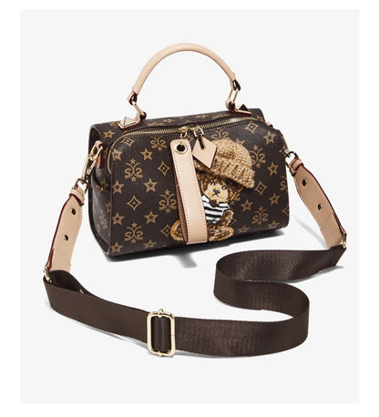 Damen-Handtasche Crossbody mit verstellbarem Tragegurt aus Kunstleder für Büro und Freizeit