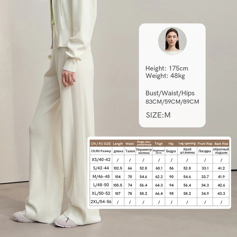 Damen-Strickjacke Kapuze Reißverschluss locker 2-teilig Set Herbst