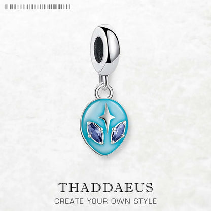 Damen-Charm-Anhänger Alien trendig II aus Sterlingsilber