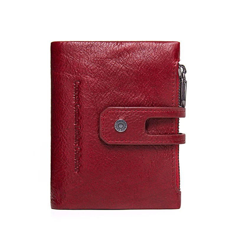 Damen Echtleder Geldbörse Bifold Vintage Kartenhalter Münzfach Geldclip