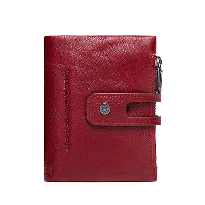 Damen Echtleder Geldbörse Bifold Vintage Kartenhalter Münzfach Geldclip