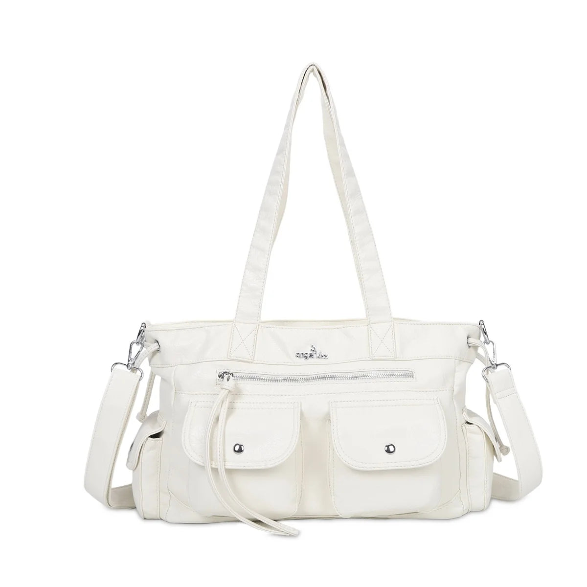 Damen-Schultertasche Mit Mehrfachtaschen Und Handyfach Im Vintage-Stil Alltagsbegleiter