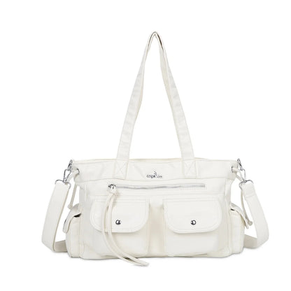Damen-Schultertasche Mit Mehrfachtaschen Und Handyfach Im Vintage-Stil Alltagsbegleiter