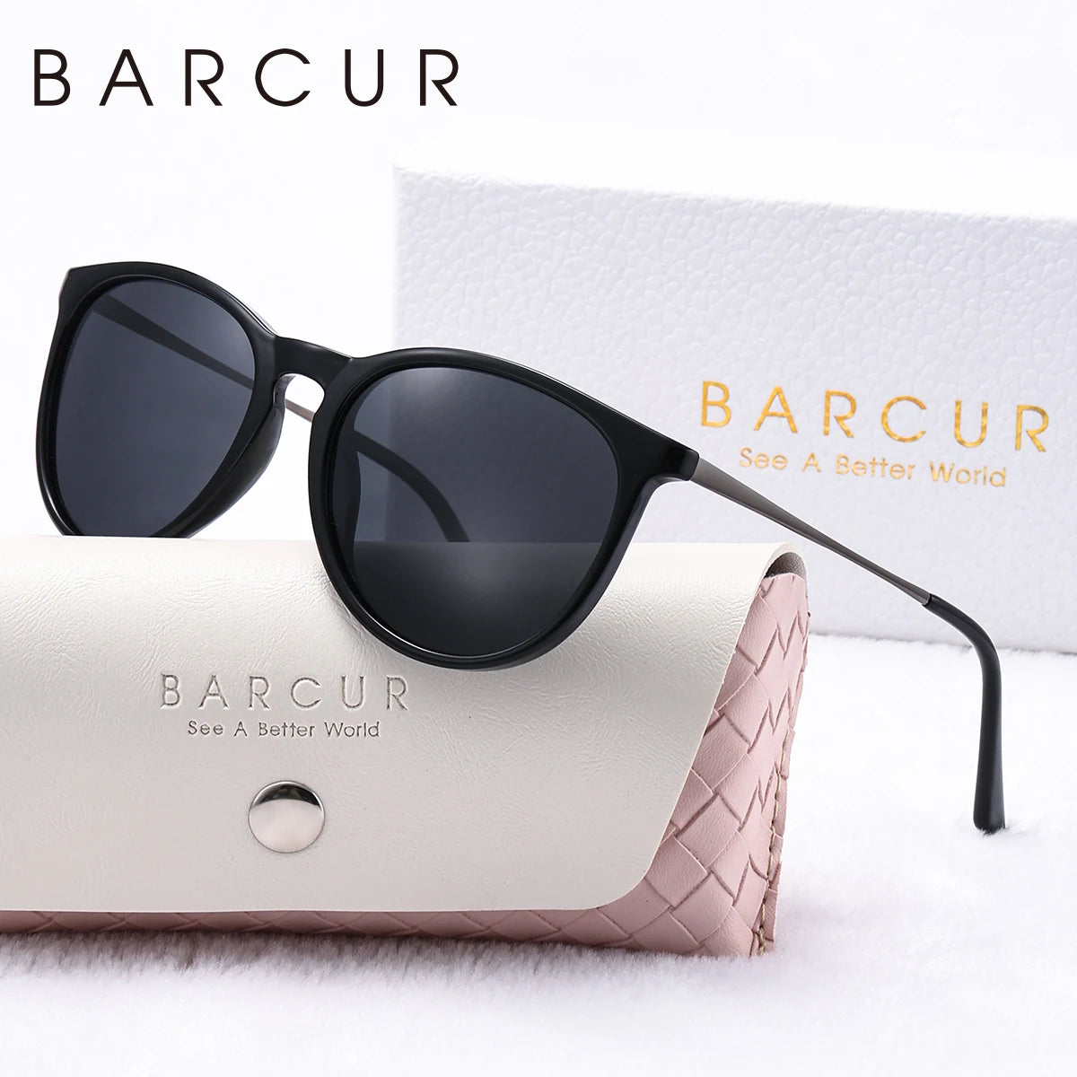 Damen-Sonnenbrille oval Leopard PC Farbverlauf UV400 polarisiert