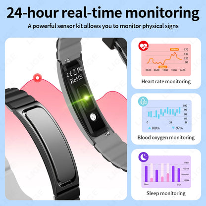 Herren Smartwatch mit Anti-Mücken-Funktion und Schlaf-Gesundheitsüberwachung