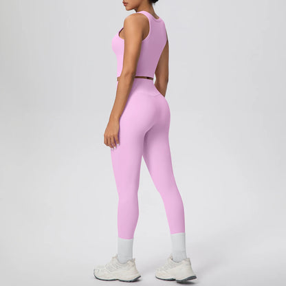 Frauen Yoga Set Hoch Tailliert Schnell Trocknend Sport