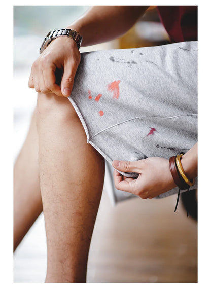 Herren Jogging Shorts in Grau mit elastischer Taille und lässiger Passform