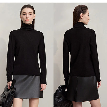 Damen V-Ausschnitt Pullover 100 % Wolle Basic Herbst-Winter