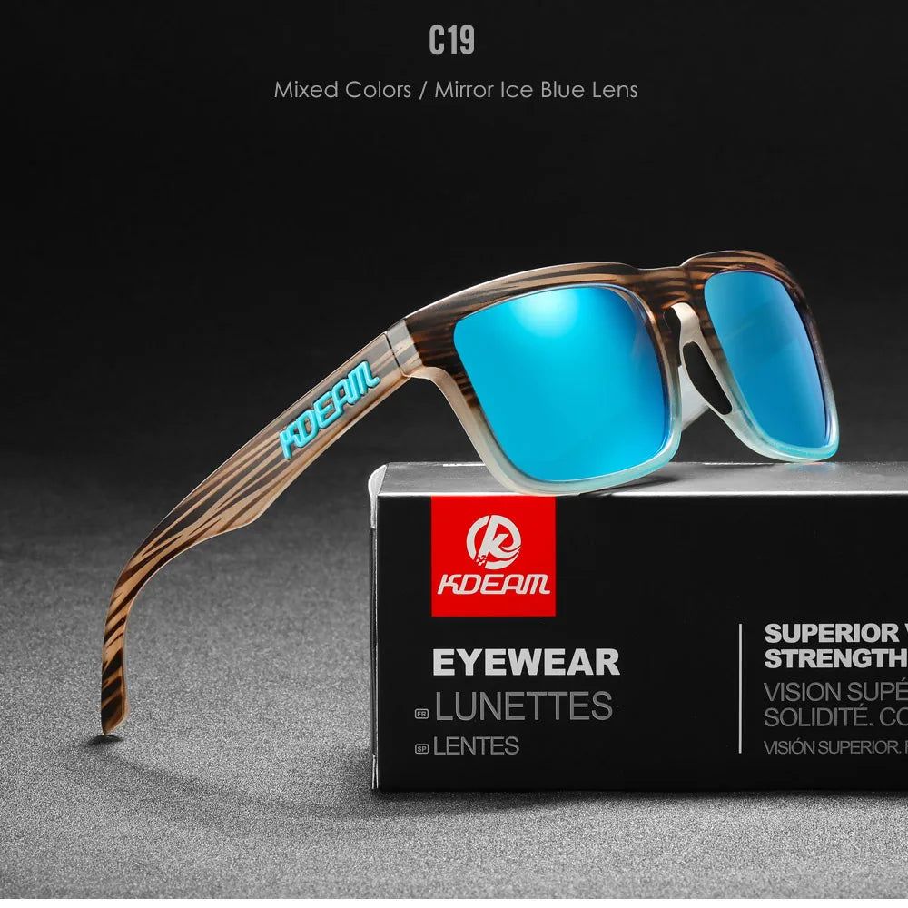 Sonnenbrille quadratisch polarisiert Angeln Lifestyle Spiegel Hartbox Unisex
