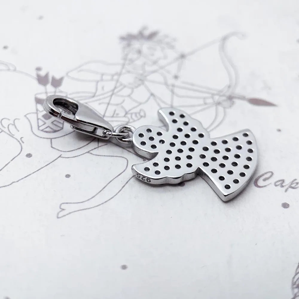 Damen-Charm-Anhänger Schutzengel Glück II aus Sterlingsilber
