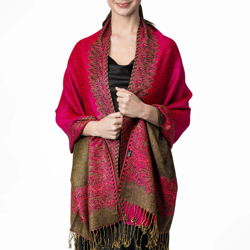 Damen Winterschal Kaschmir Plaid warm Pashmina Bandana Quaste Qualität