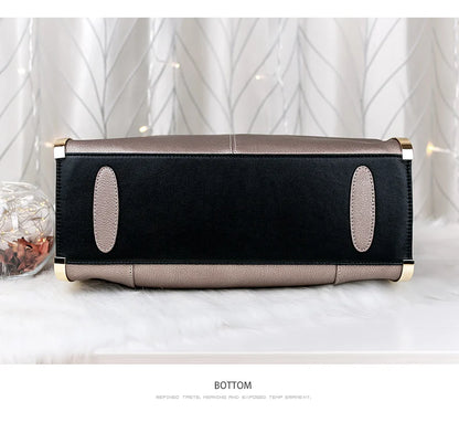 Damen Handtasche aus Rindsleder – Elegante Schultertasche mit Reißverschluss und großem Stauraum