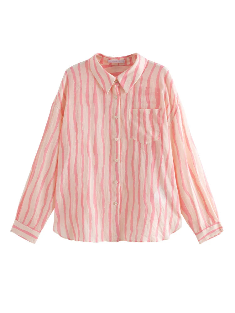 Kühlendes und antibakterielles Lyocell-T-Shirt in Übergröße mit schulterbetonendem Design und figurformendem Druckmuster.