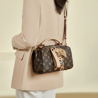 Damen-Handtasche aus PU-Leder mit verstellbarem Schultergurt für Büro Alltag Freizeit