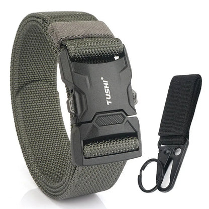 Herren-Gürtel aus Nylon für Outdoor-Einsätze mit robustem Design und Schnellverschluss
