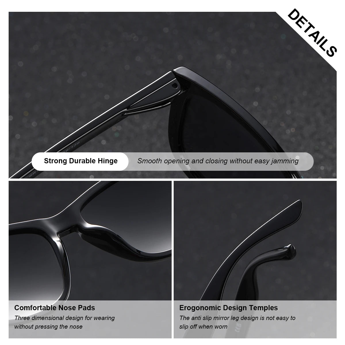 Damen-Sonnenbrille Campus transparent PC UV400 polarisiert Geschenkbox