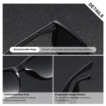 Damen-Sonnenbrille Campus transparent PC UV400 polarisiert Geschenkbox