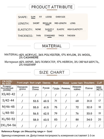 Damen-Strickjacke Kaschmir-Wolle Slim Streifen Reißverschluss Herbst